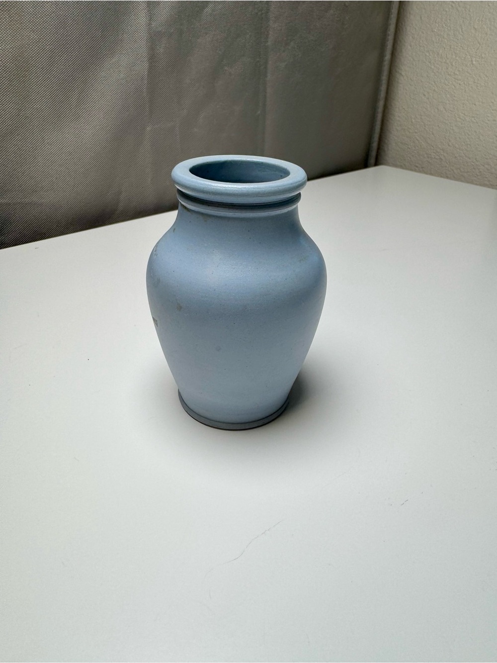 Matte Light Blue Ceramic Vase